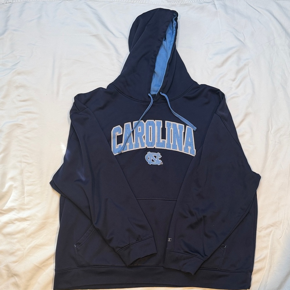 North Carolina Champion Dark Blue 2XL Hoodie Sweatshirt